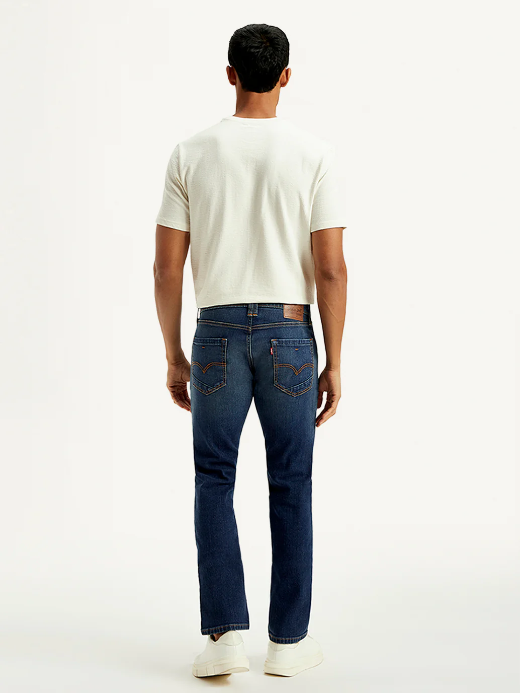 Men's Tinted 513 Blue Slim Straight Fit Mid Rise Jeans - Image 3