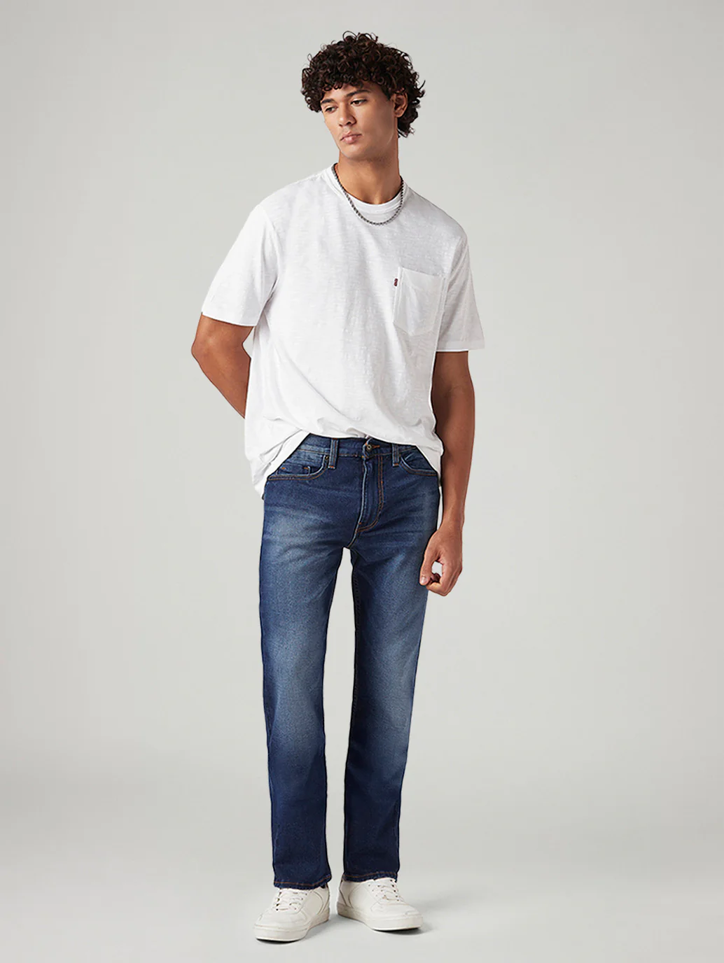 Men's 513 Blue Slim Straight Fit Hyper Stretch Jeans - Image 2