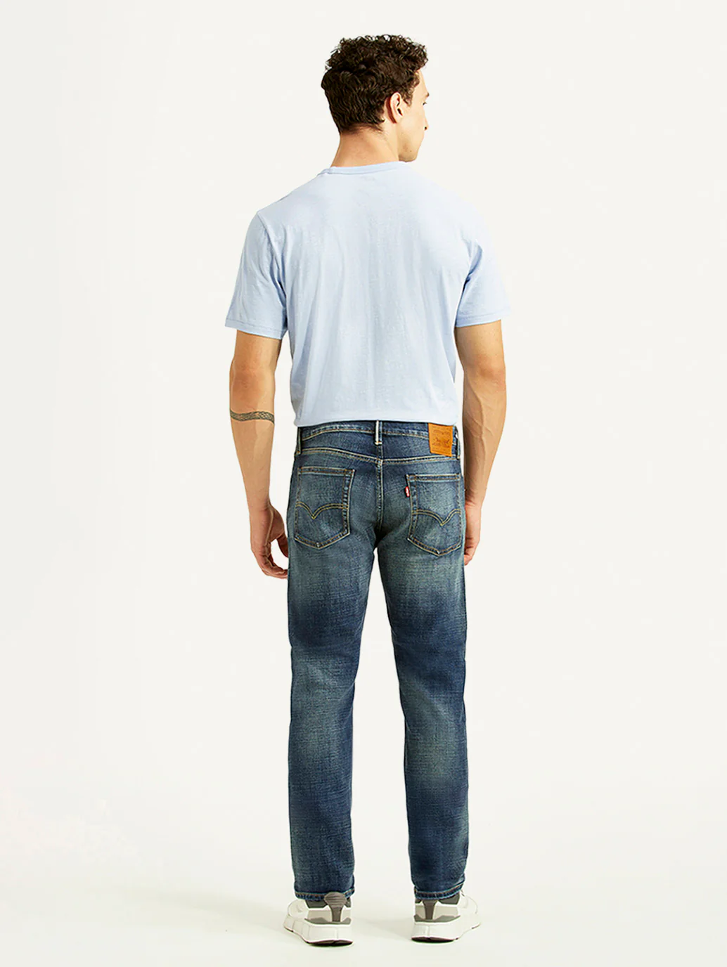 Men's 513 Blue Slim Straight Fit Mid Rise Selvedge Jeans - Image 5