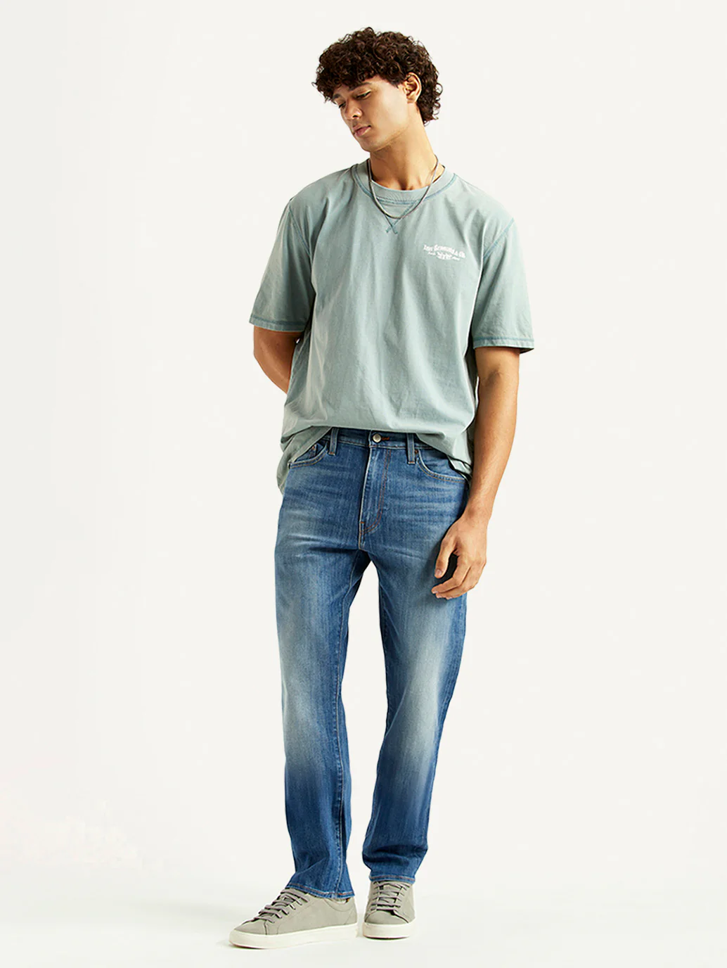 Men's 513 Blue Slim Straight Fit Mid Rise Selvedge Jeans