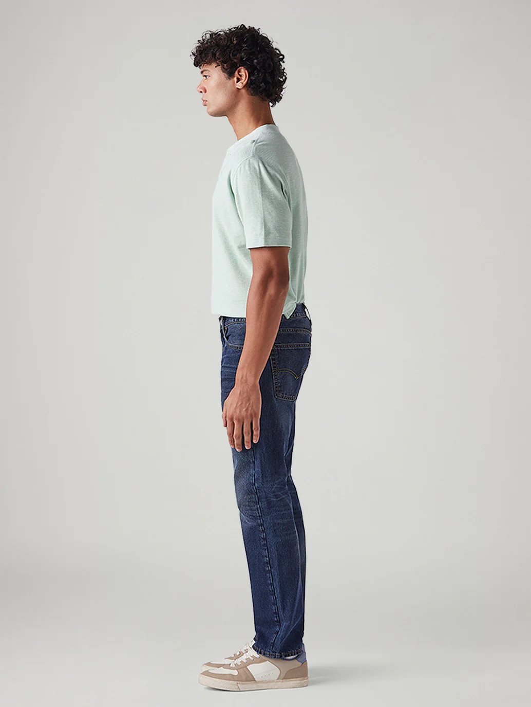 Men's 513 Blue Slim Straight Fit Mid Rise Jeans - Image 6