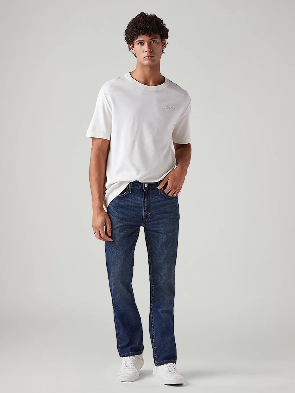 Men's 513 Blue Slim Straight Fit Mid Rise Tinted Jeans