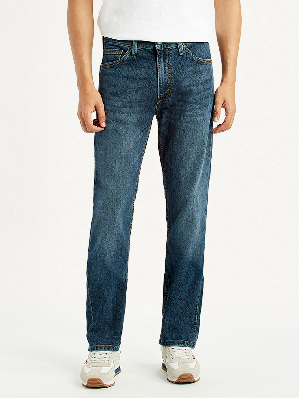 Men's 513 Dark Blue Slim Straight Fit Mid Rise Jeans - Image 2