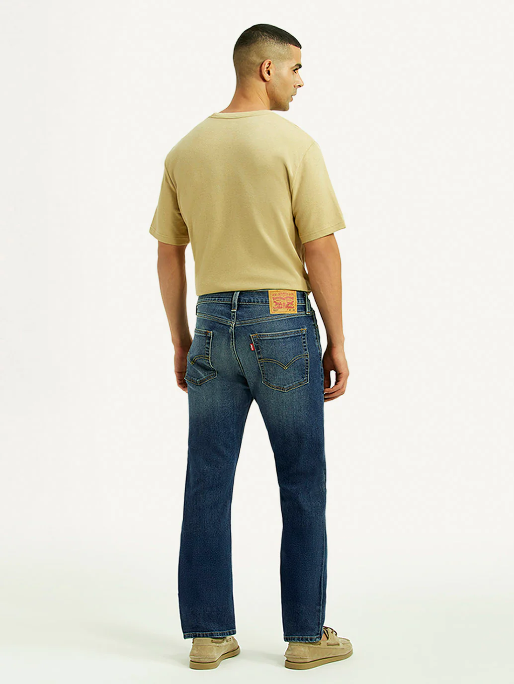 Men's 513 Dark Blue Slim Straight Fit Mid Rise Jeans - Image 3