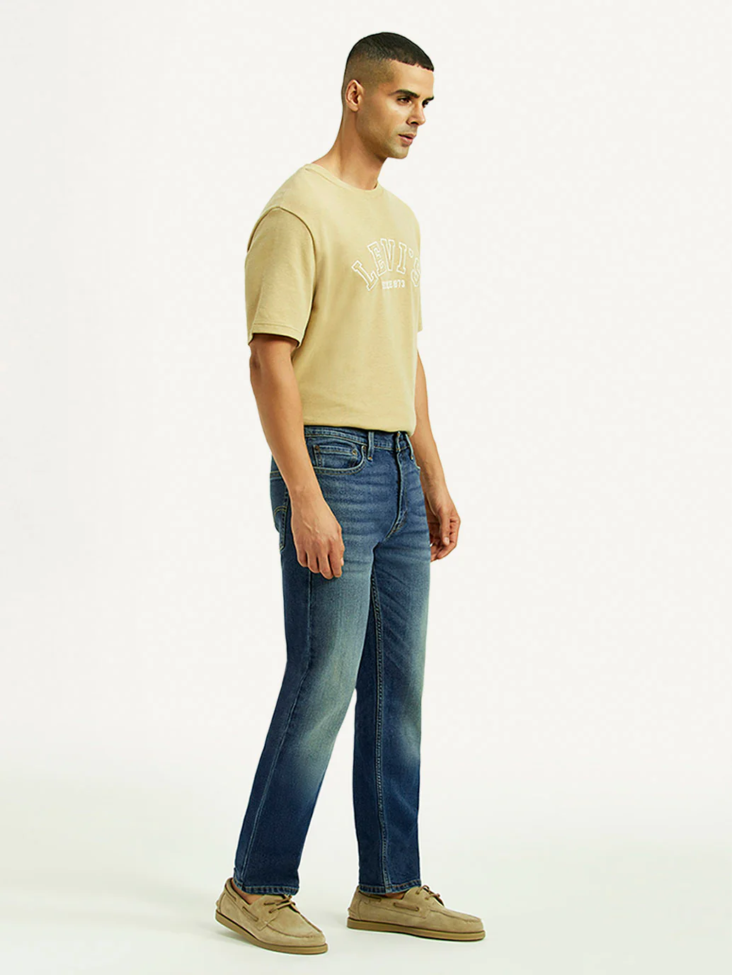 Men's 513 Dark Blue Slim Straight Fit Mid Rise Jeans - Image 7