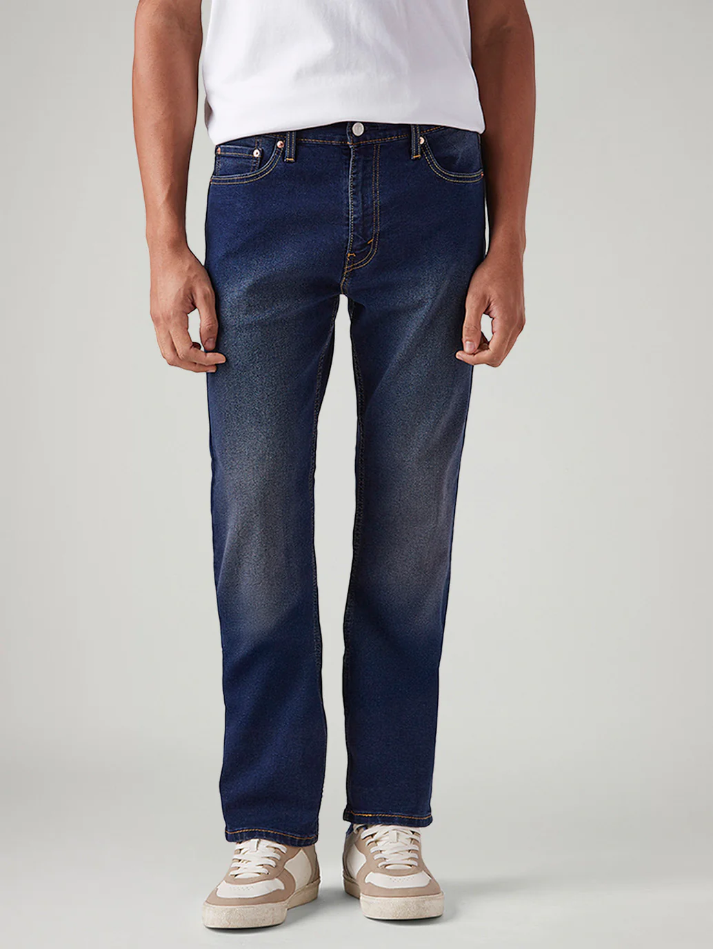 Men's 513 Dark Blue Slim Straight Fit Mid Rise Tinted Jeans - Image 3