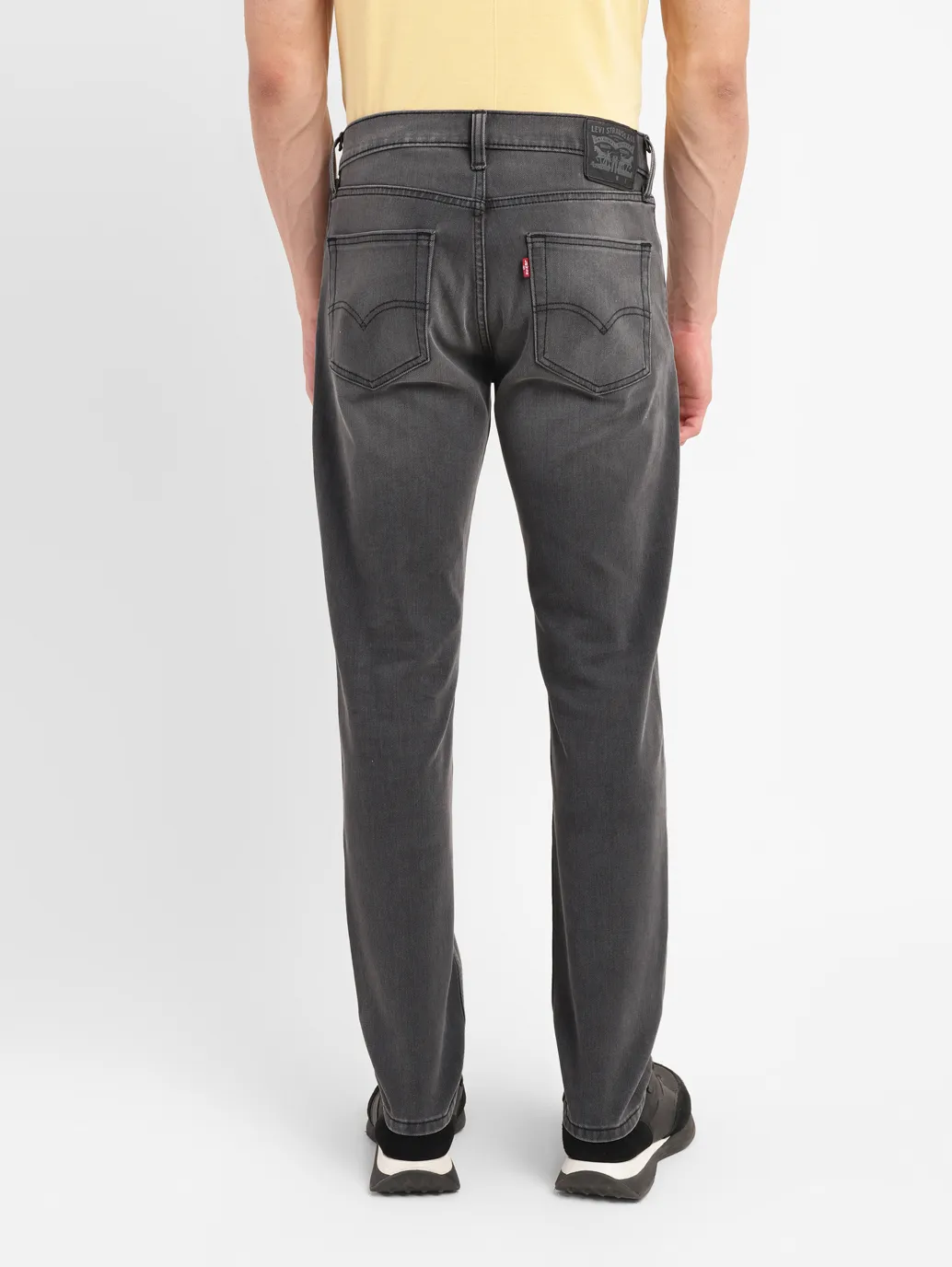 Men's 513 Grey Slim Straight Fit Mid Rise Jeans - Image 3