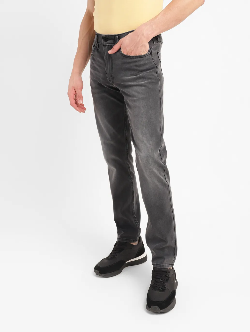 Men's 513 Grey Slim Straight Fit Mid Rise Jeans - Image 5