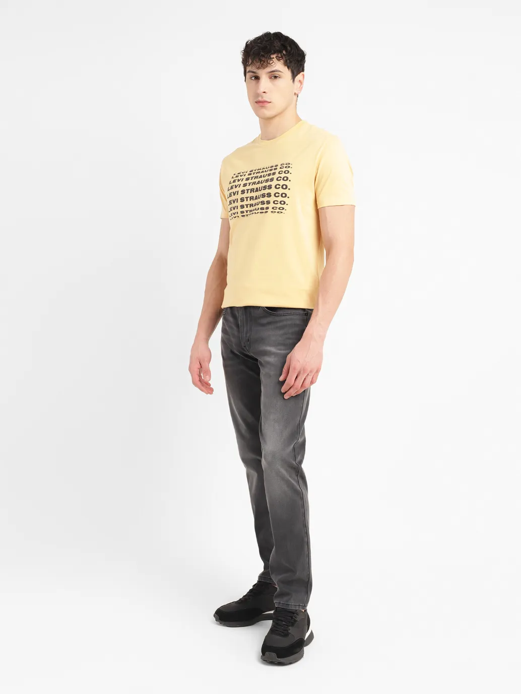 Men's 513 Grey Slim Straight Fit Mid Rise Jeans - Image 8