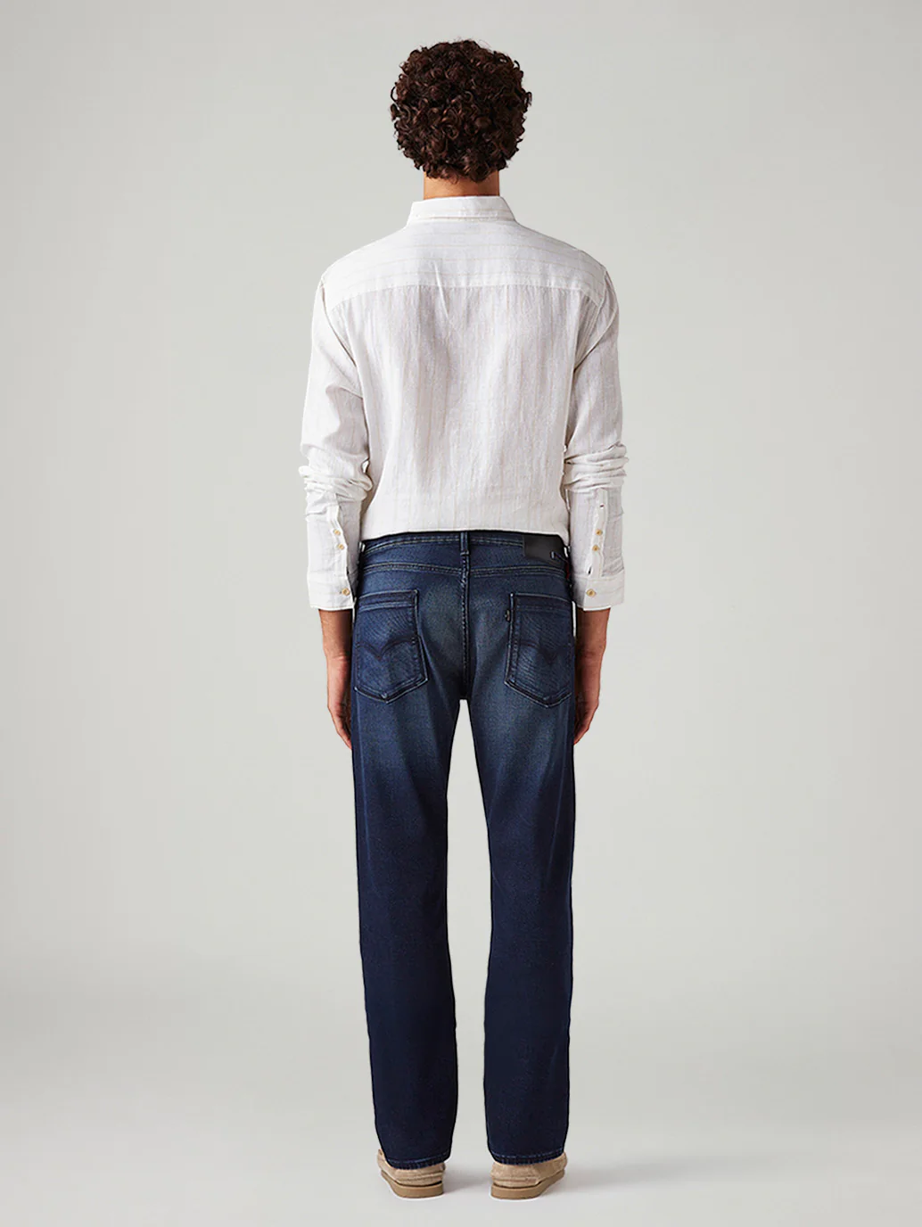 Men's 513 Indigo Slim Straight Fit Mid Rise Redloop Jeans - Image 3