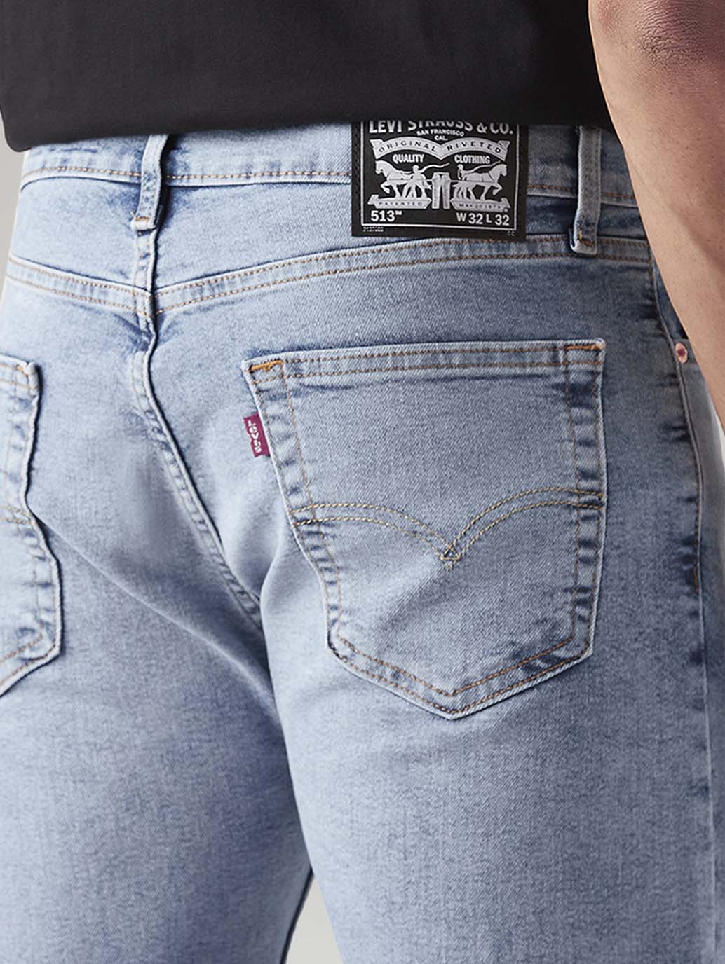 Men's 513 Light Indigo Slim Straight Fit Mid Rise Jeans - Image 6