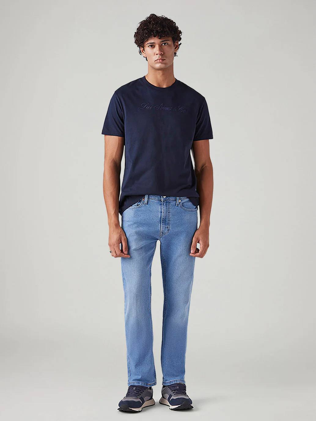 Men's 513 Light Blue Slim Straight Fit Mid Rise Jeans - Image 2