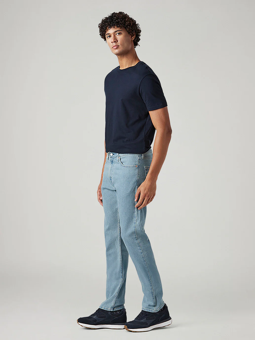 Men's 513 Light Blue Slim Straight Fit Mid Rise Tinted Jeans - Image 6