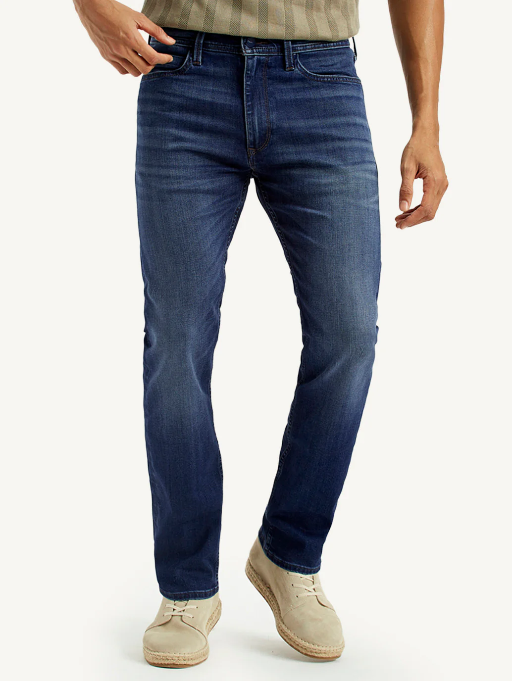 Men's Redloop 513 Light Indigo Slim Straight Fit Mid Rise Jeans - Image 3