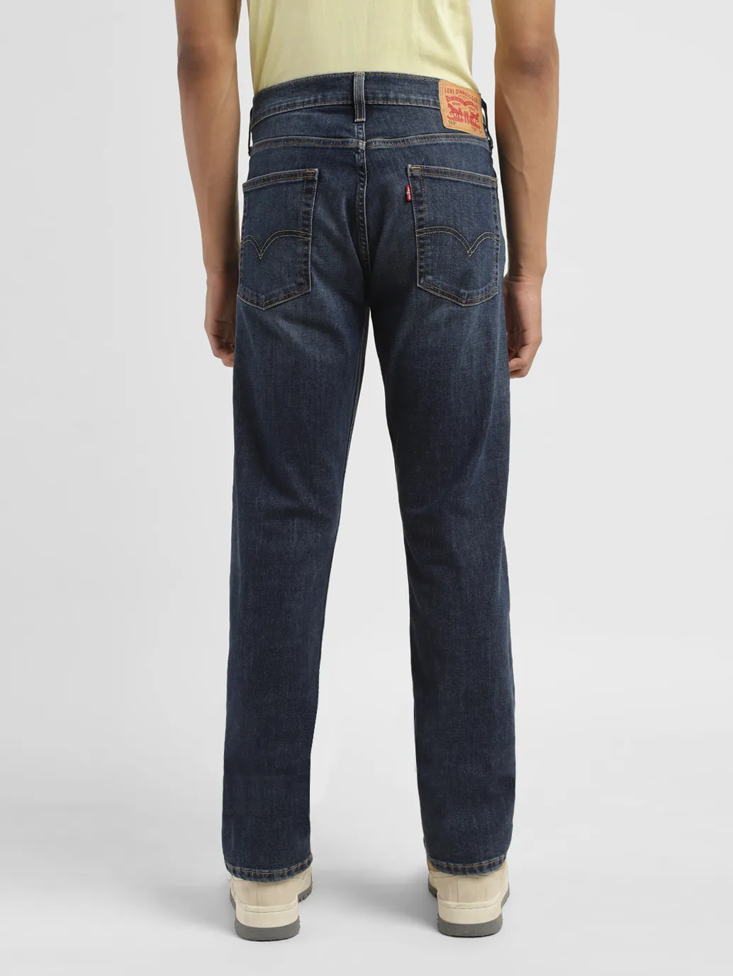 Men's 513 Blue Slim Straight Fit Mid Rise Jeans - Image 3