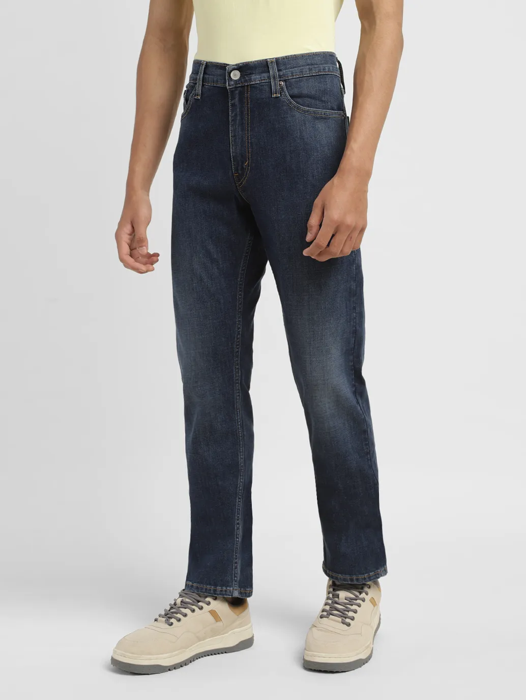 Men's 513 Blue Slim Straight Fit Mid Rise Jeans - Image 5