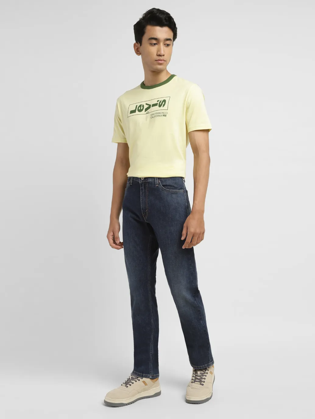 Men's 513 Blue Slim Straight Fit Mid Rise Jeans - Image 8