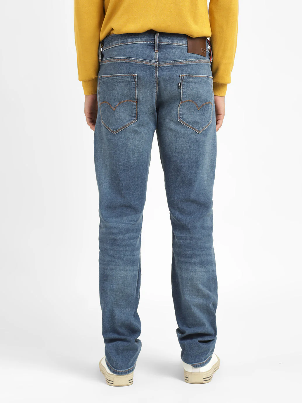 Men's Redloop 513 Blue Slim Straight Fit Mid Rise Jeans - Image 3