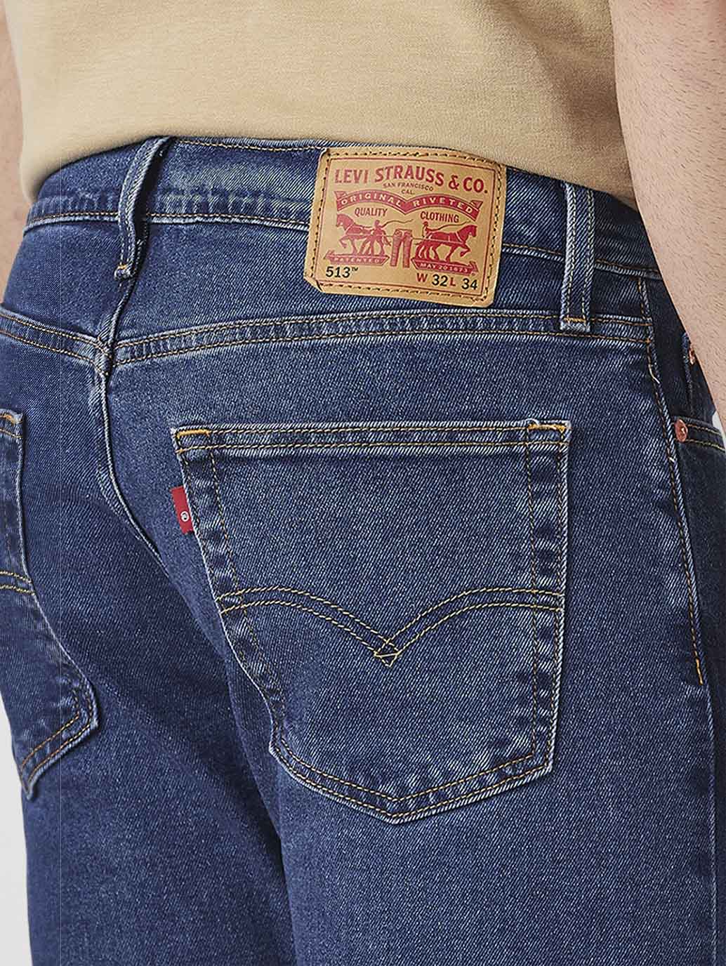 Mens 513 Mid Rise Slim Straight Fit Cotton Stretch Blend Jeans - Image 5