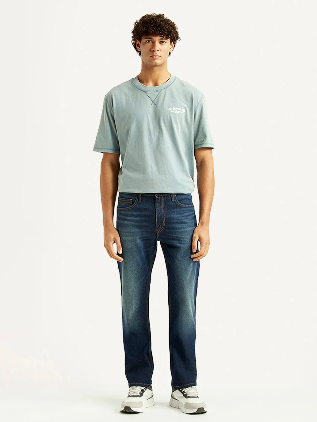 Men's 513 Navy Slim Straight Fit Mid Rise Jeans - Image 2