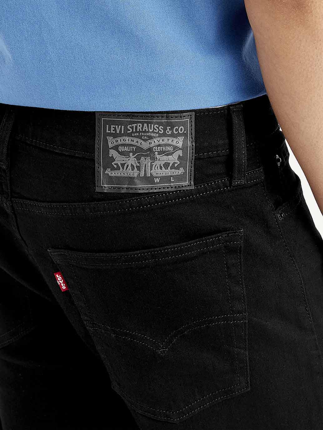 Men's 513 Black Slim Straight Fit Mid Rise Jeans - Image 6