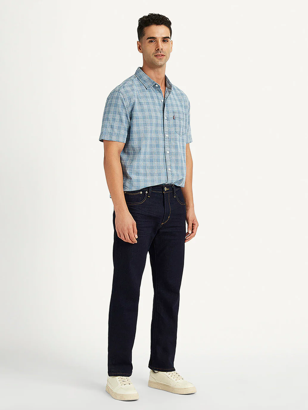 Men's 513 Navy Blue Slim Straight Fit Mid Rise Jeans