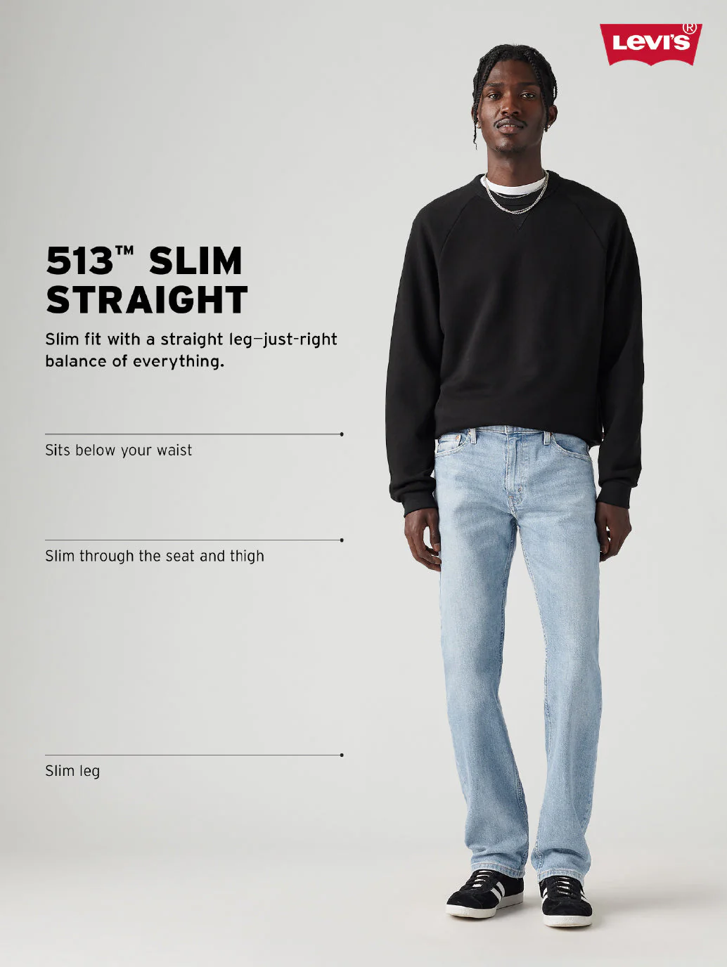 Men's 513 Navy Blue Slim Straight Fit Mid Rise Jeans - Image 4