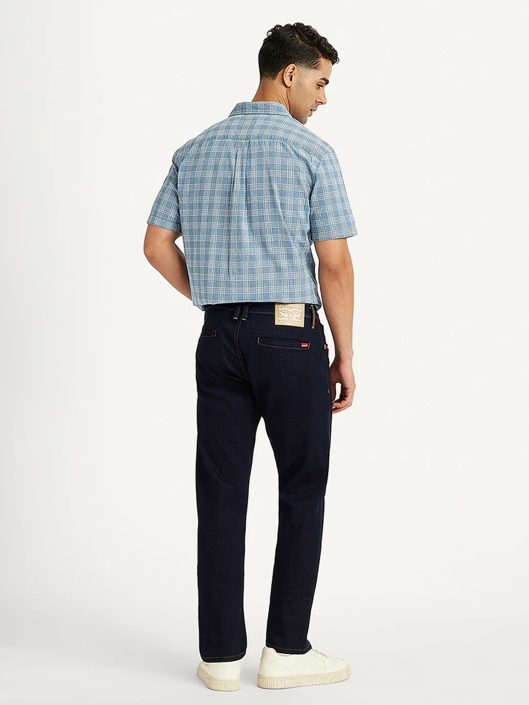 Men's 513 Navy Blue Slim Straight Fit Mid Rise Jeans - Image 6
