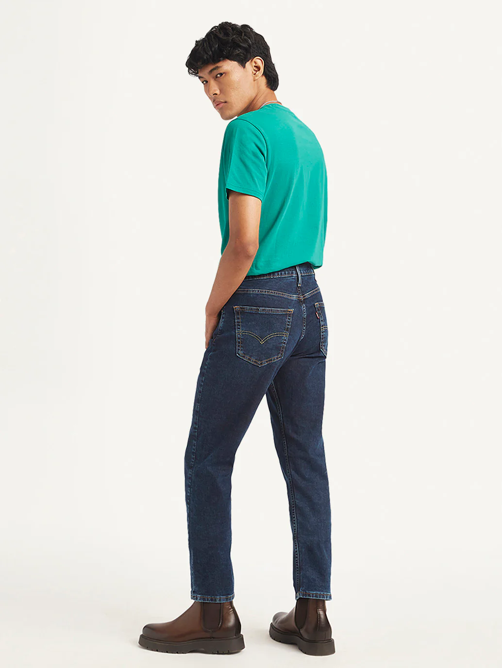 Men's 513 Navy Blue Slim Straight Fit Mid Rise Jeans - Image 2