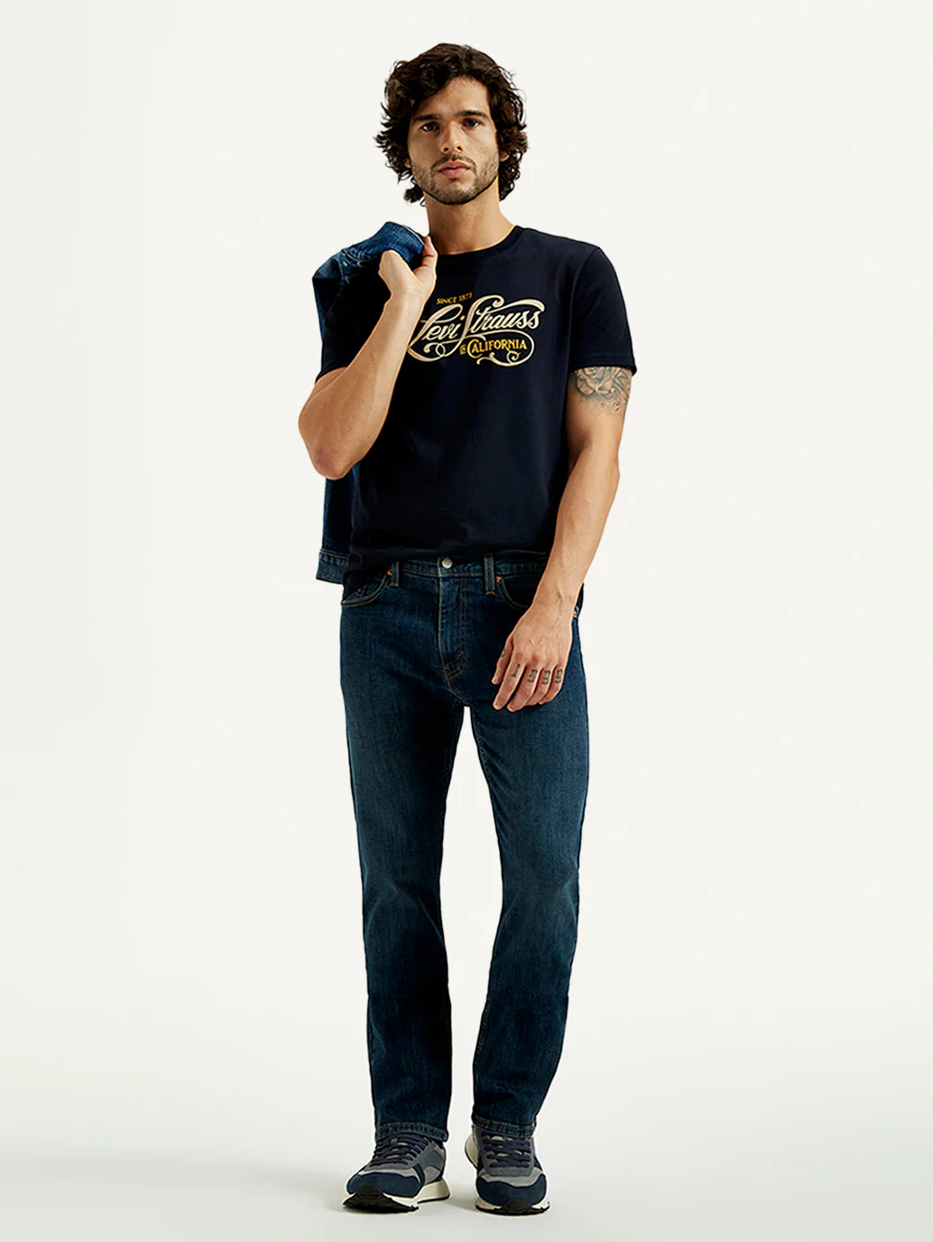 Men's 513 Dark Indigo Slim Straight Fit Mid Rise Jeans
