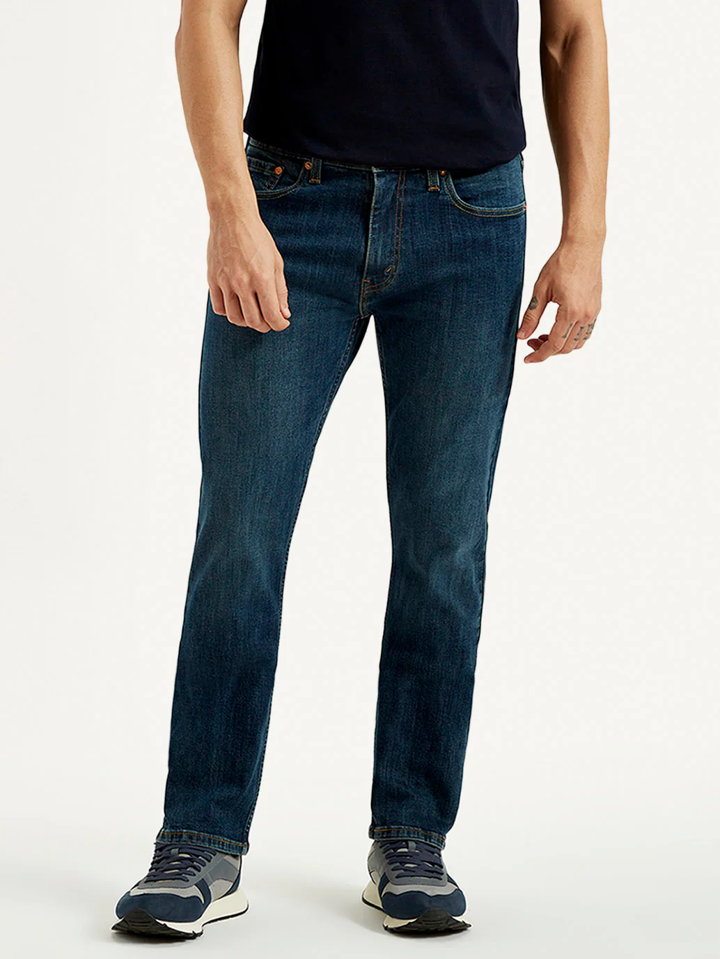 Men's 513 Dark Indigo Slim Straight Fit Mid Rise Jeans - Image 2