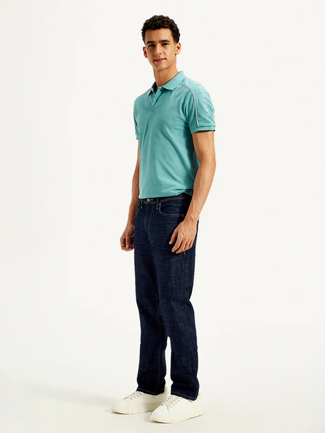 Men's 513 Navy Blue Slim Straight Fit Mid Rise Jeans - Image 5