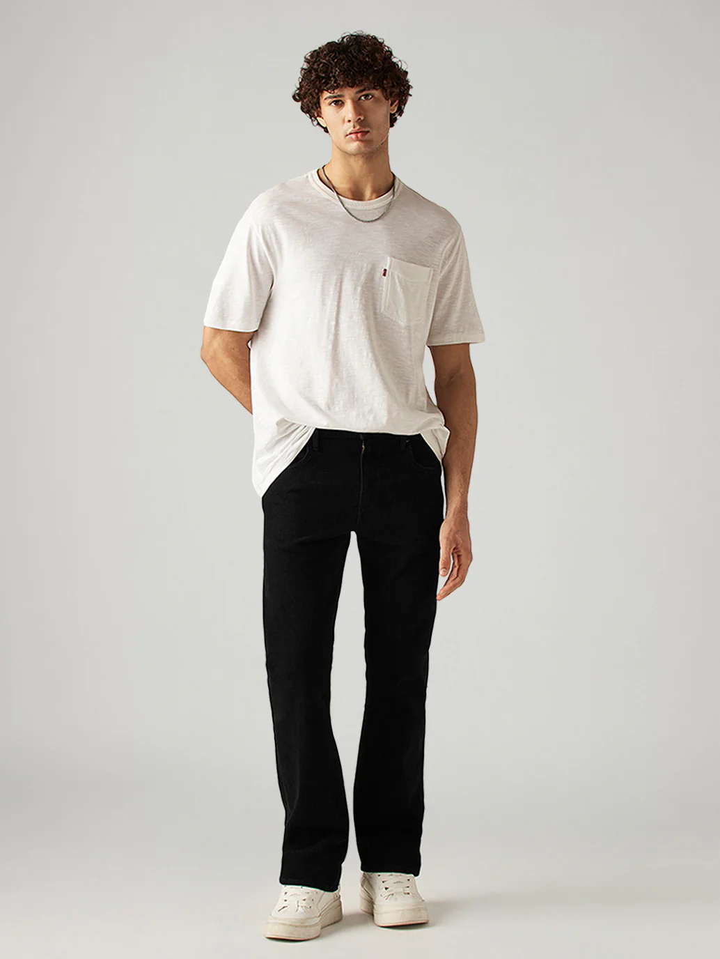 Men's 517 Black Bootcut Fit Mid Rise Redloop Jeans
