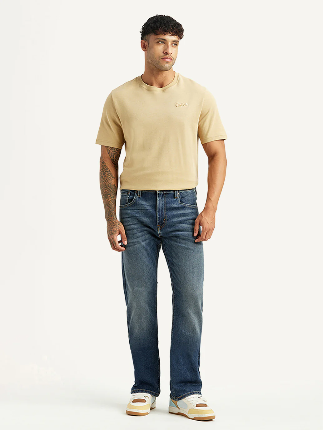 Men's Tinted 517 Blue Bootcut Mid Rise Jeans - Image 7