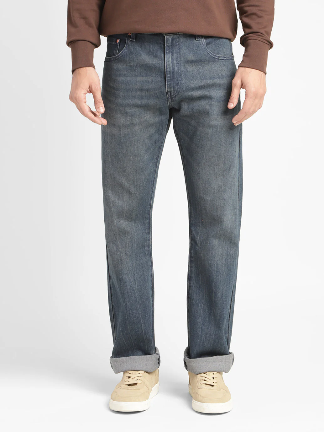 Men's 517 Blue Bootcut Fit Mid Rise Jeans