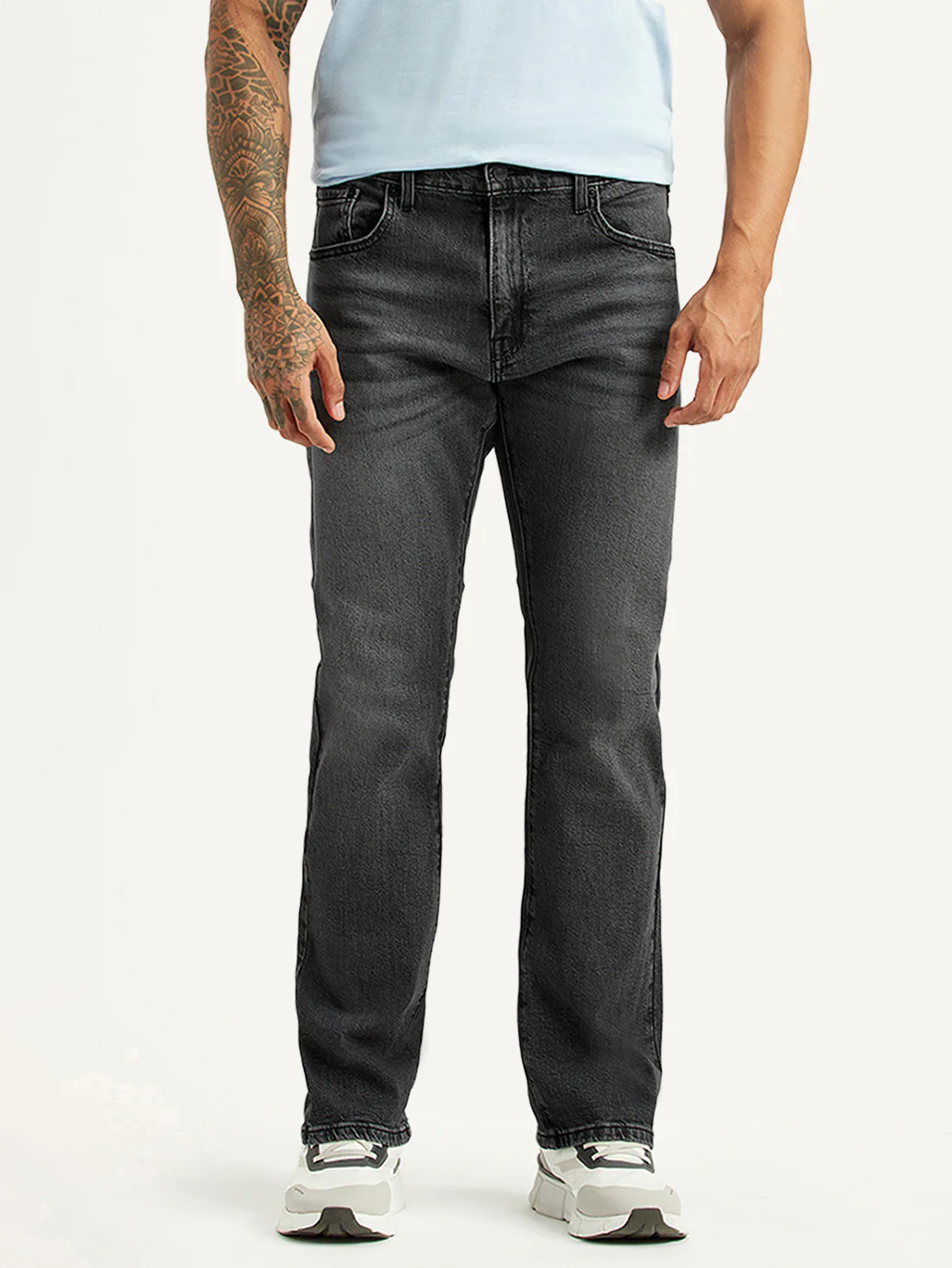 Men's 517 Charcoal Grey Bootcut Mid Rise Jeans - Image 2