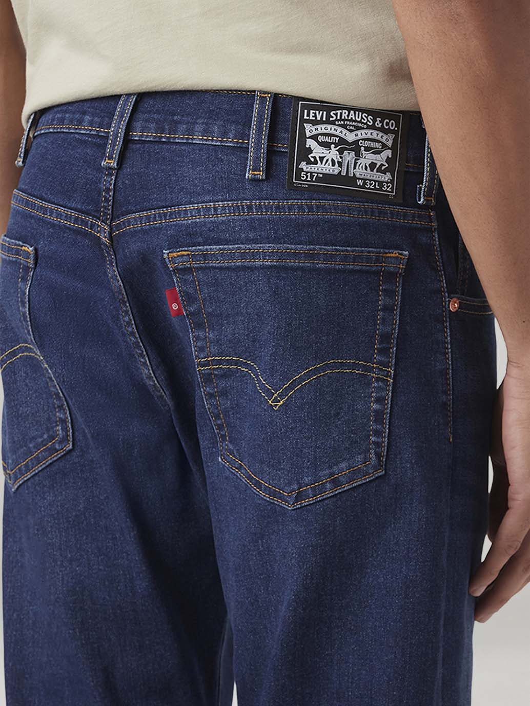 Men's 517 Dark Blue Bootcut Fit Mid Rise Jeans - Image 5