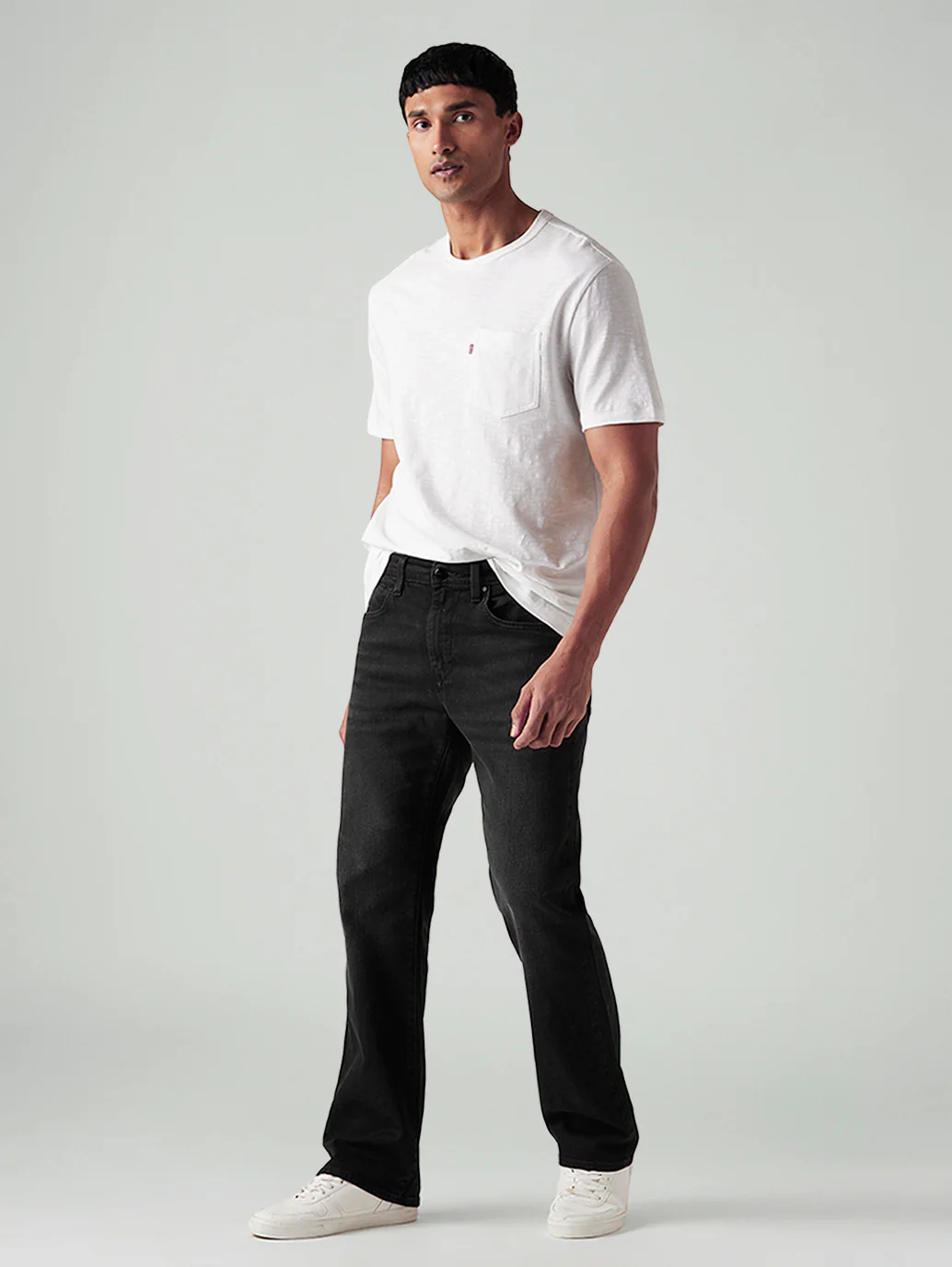 Men's 527 Black Bootcut Fit Mid Rise Redloop Jeans