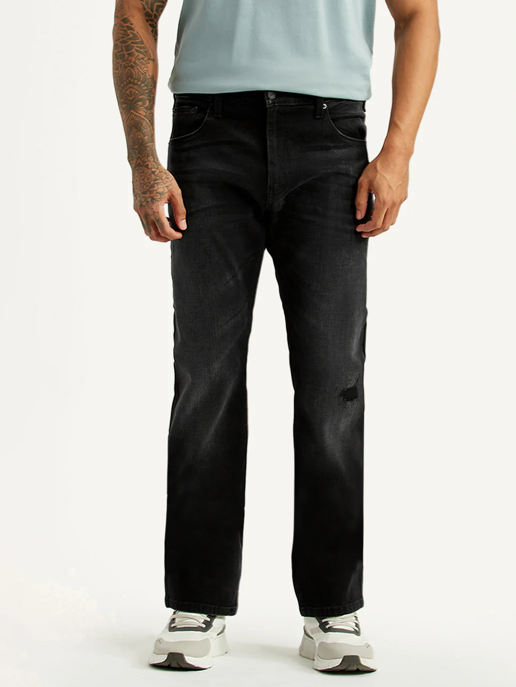 Men's 527 Black Bootcut Fit Hyper Stretch Jeans - Image 3