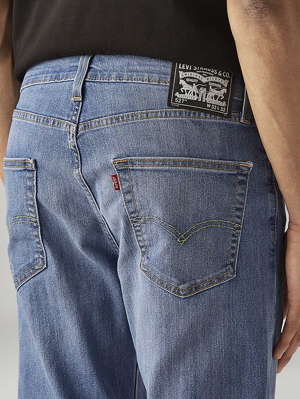 Men's 527 Blue Bootcut Fit Mid Rise Jeans - Image 6