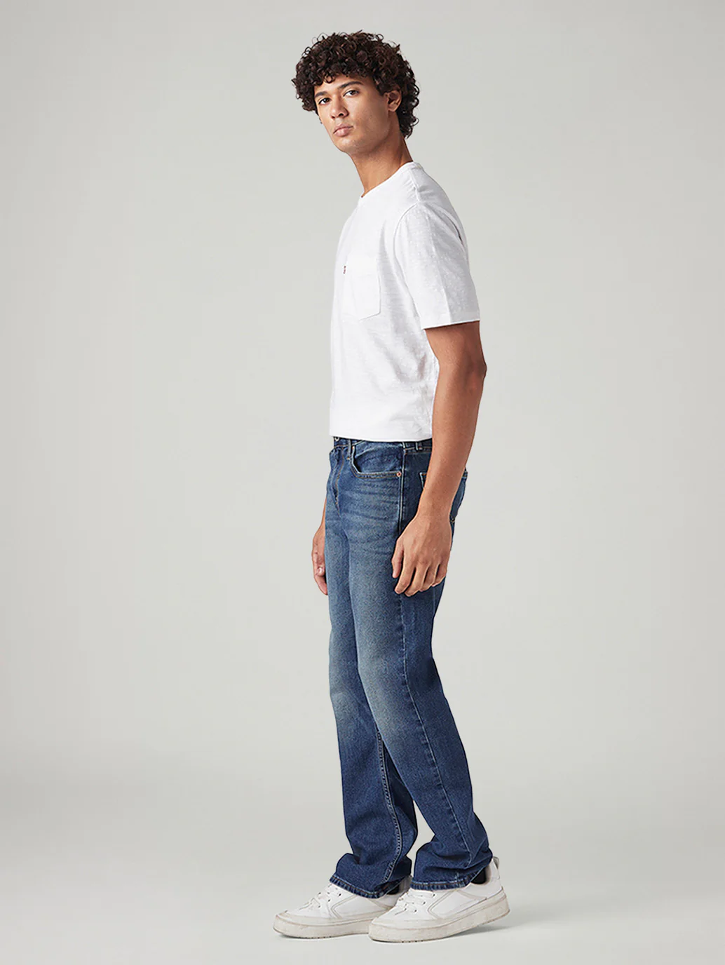 Men's 527 Med Indigo Bootcut Fit Mid Rise Tinted Jeans - Image 6