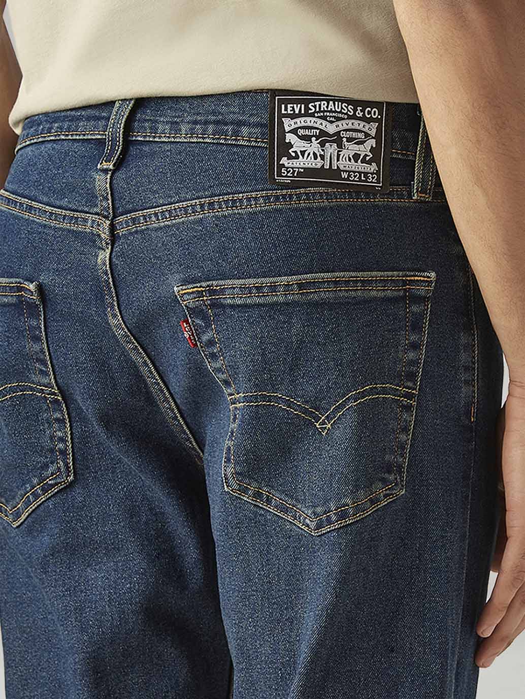 Men's 527 Blue Bootcut Fit Mid Rise Tinted Jeans - Image 6