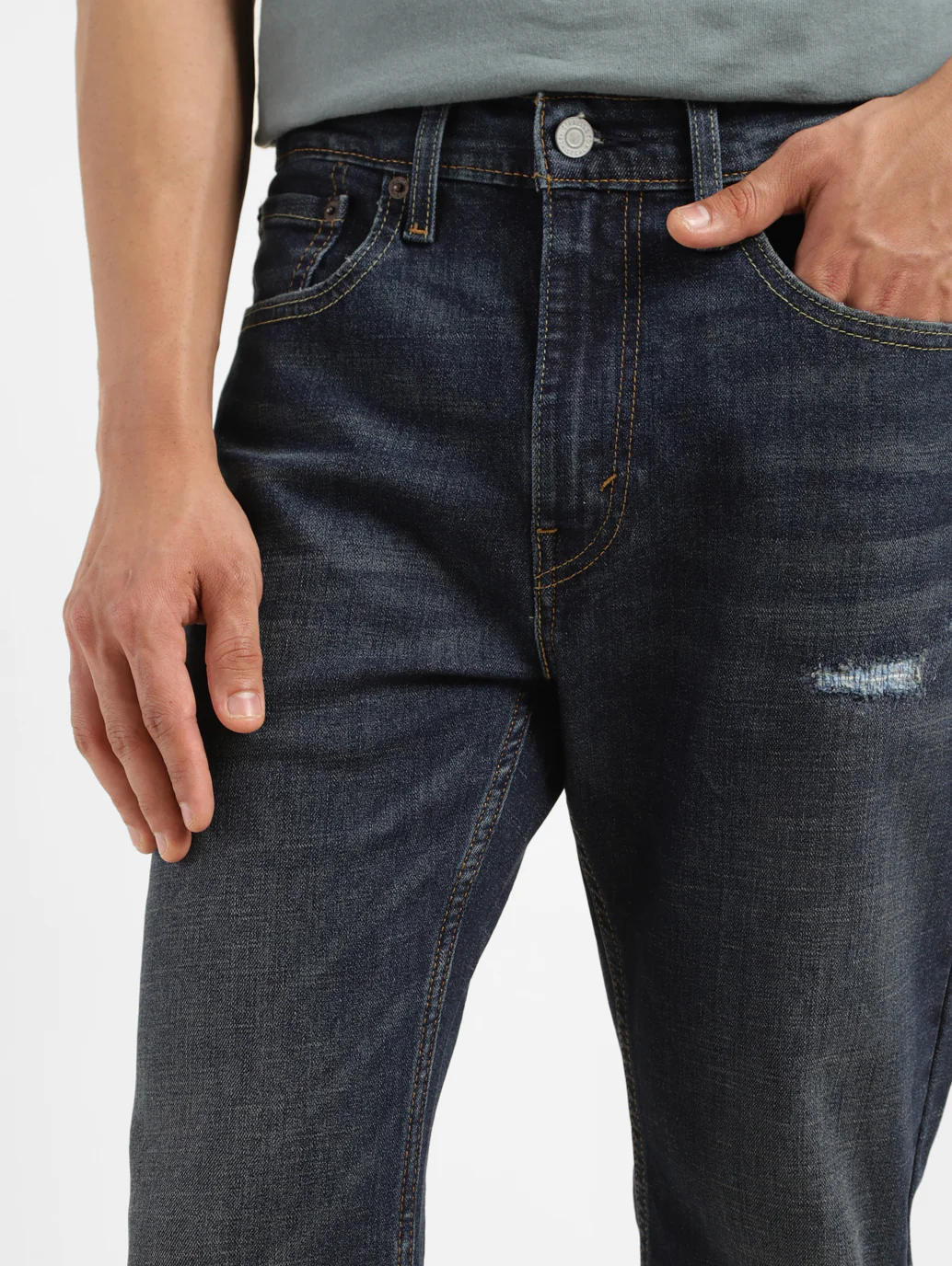 Men's 527 Blue Bootcut Fit Mid Rise Jeans - Image 2