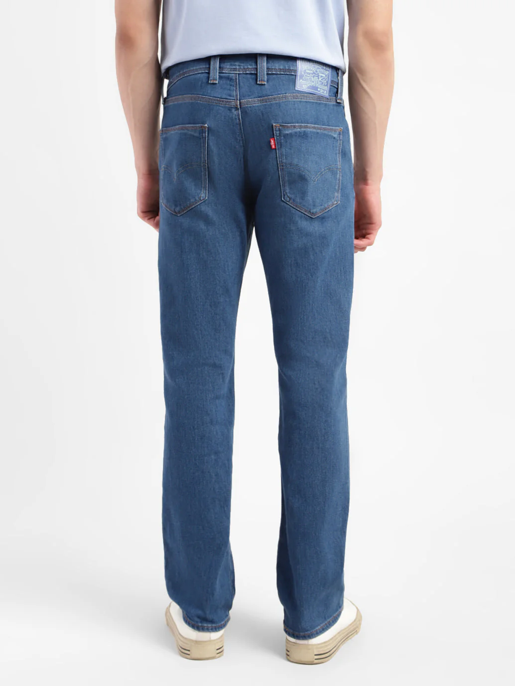 Men's 527 Blue Bootcut Fit Mid Rise Jeans - Image 3