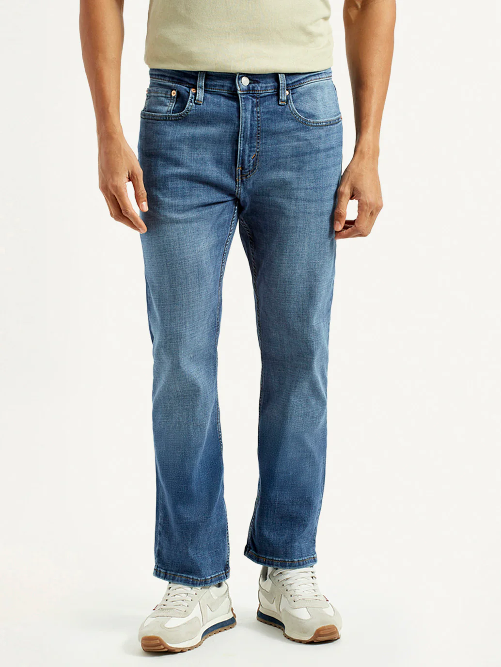 Men's 527 Blue Bootcut Fit Mid Rise Jeans - Image 3