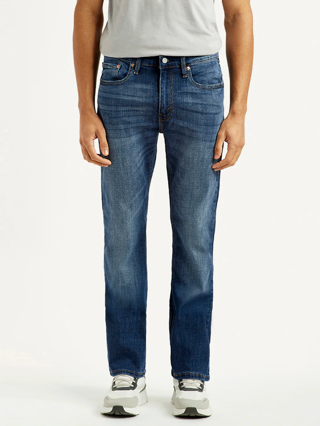 Men's 527 Blue Slim Bootcut Fit Mid Rise Jeans - Image 3