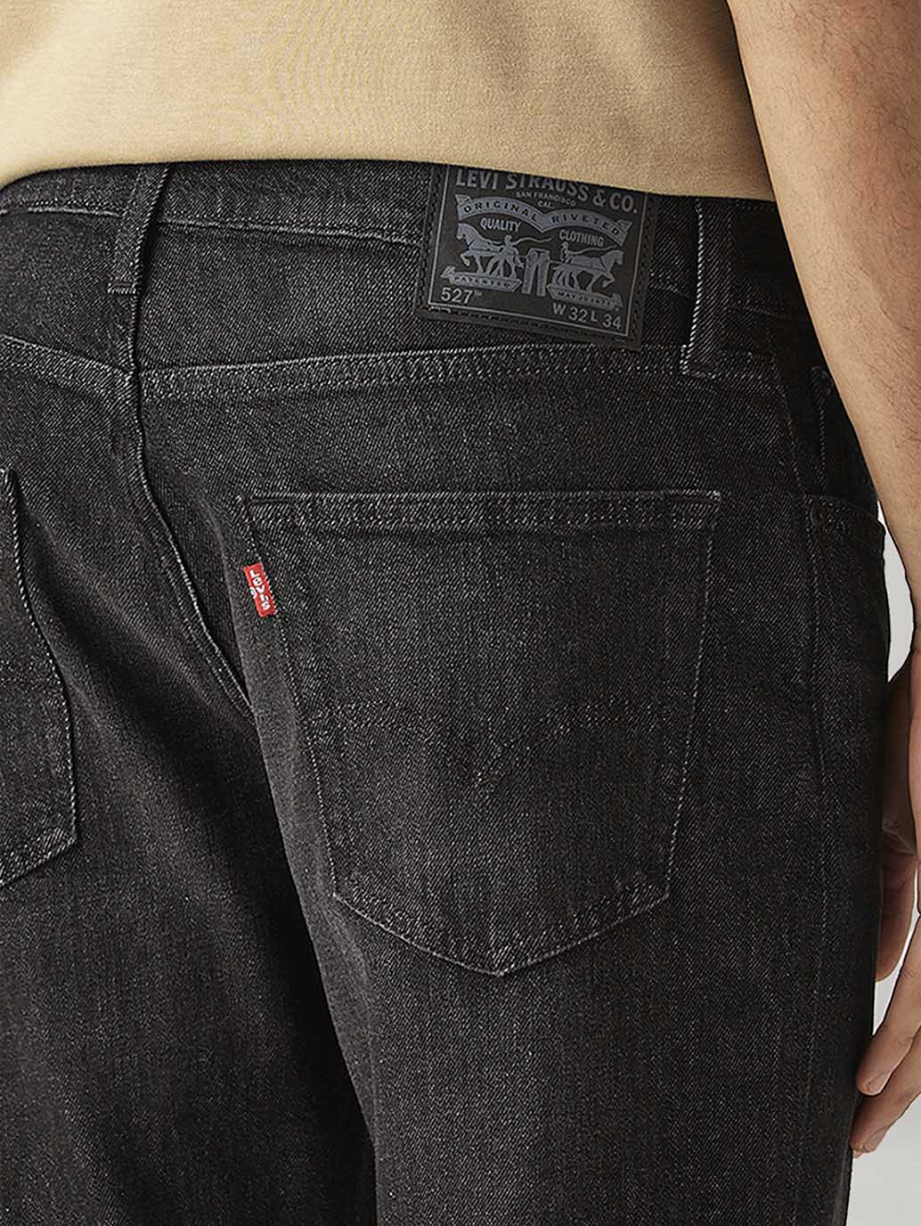 Men's 527 Charcoal Grey Bootcut Fit Mid Rise Jeans - Image 6