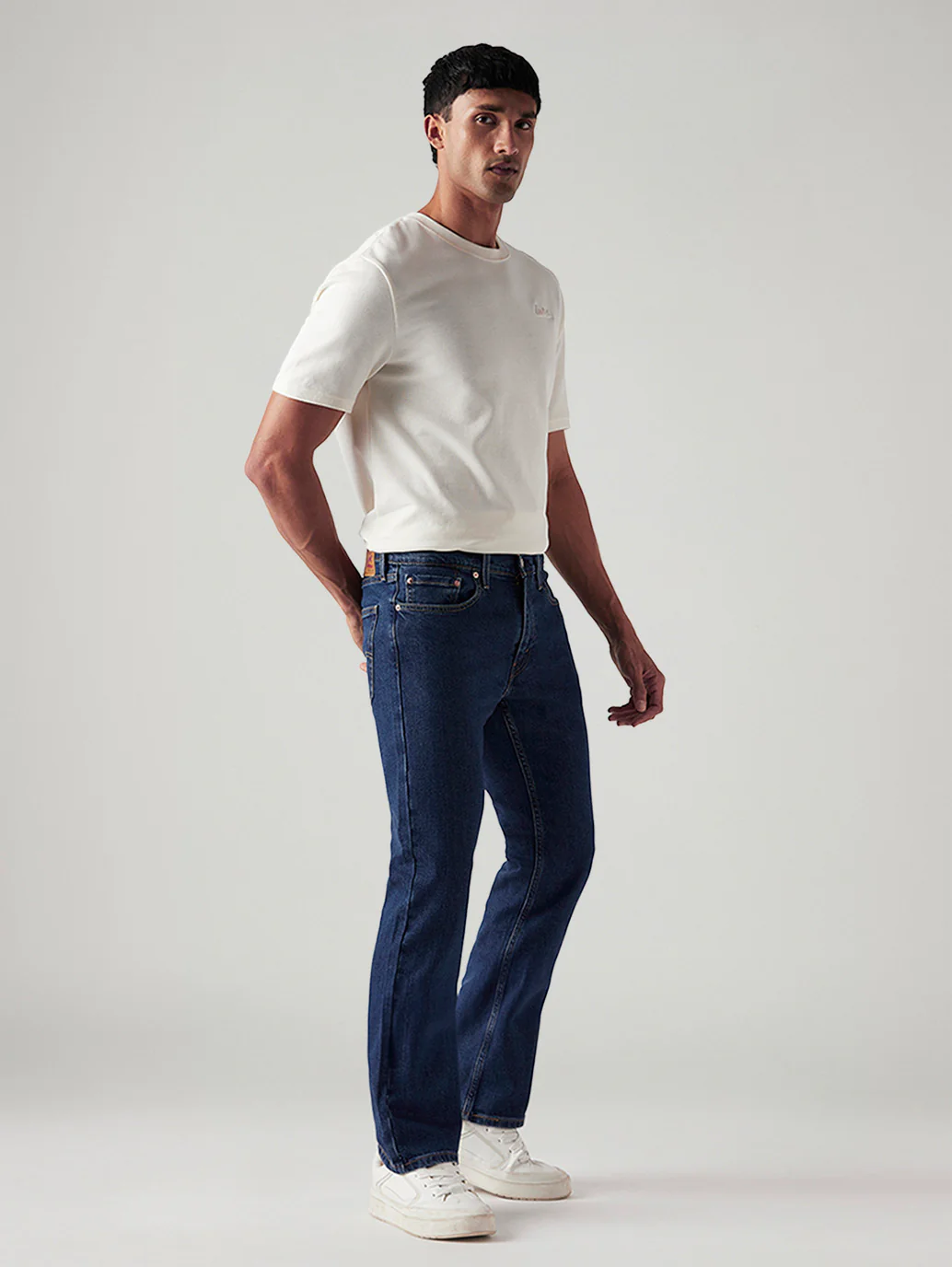Men's 527 Dark Blue Bootcut Fit Mid Rise Jeans - Image 6
