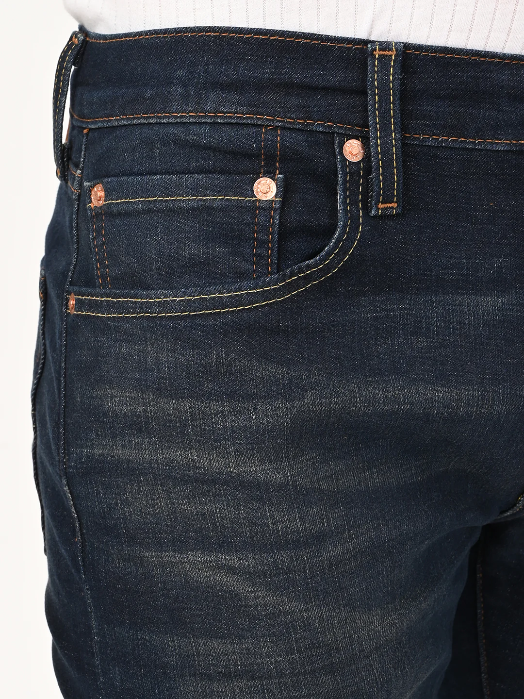 Men's 527 Dark Blue Bootcut Fit Mid Rise Jeans - Image 4