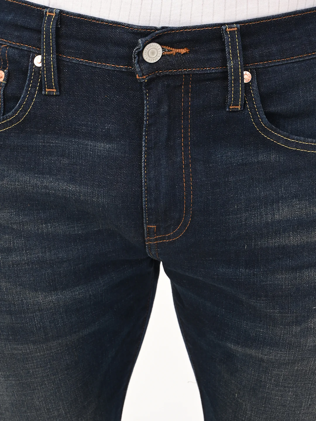 Men's 527 Dark Blue Bootcut Fit Mid Rise Jeans - Image 6